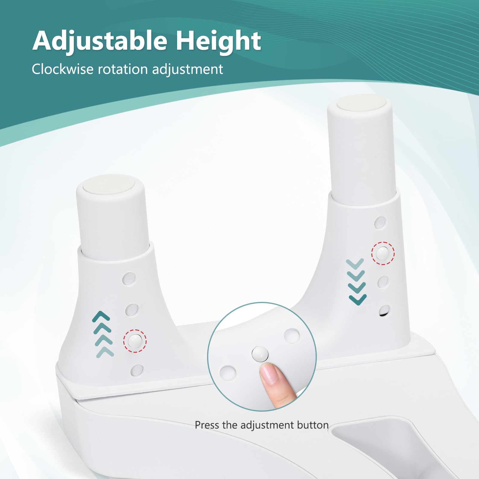 Fanwer Poop Stool Toilet White Adults for Bathroom, 5.9" to 8.5" Adjustable Height Toilet Stools Squat Adult