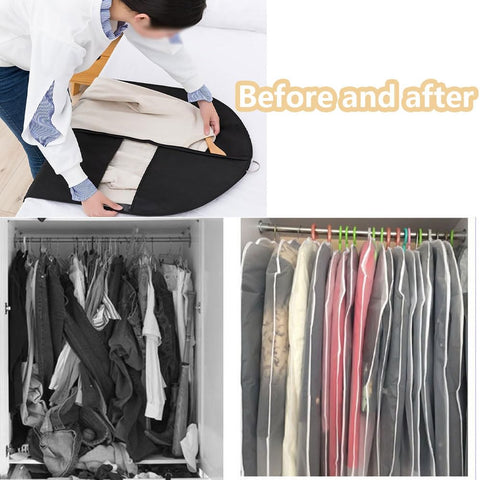 Heucadup suit bags for men 5 Pieces suit covers for men 120 x 60 cm garment bags with Zipper dress bag, clothes covers, garment covers for clothes