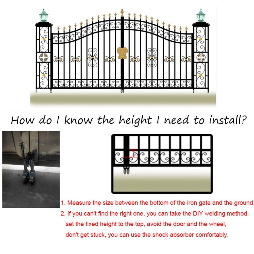 Spring Gate Wheels, Heavy-duty Shock Absorber Rotating Caster, Height Adjustable 30/60mm, Nylon Wear-resistant Silent Industrial Wheel （100mm）