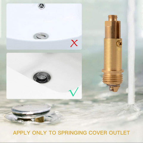 1PC Pop Up Sink Plug Replacement, Pop Up Click Clack Slotted Plug Bolt Assembly Replacement for Most Basin Bathroom Sink Bathtub Drain Stopper