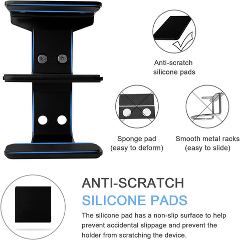 JEMACHE Under Desk Dual Decker Laptop Mount, Hard Aluminum Under Table Desk 2 Tier Holder for Laptop, Mac Mini, MacBook