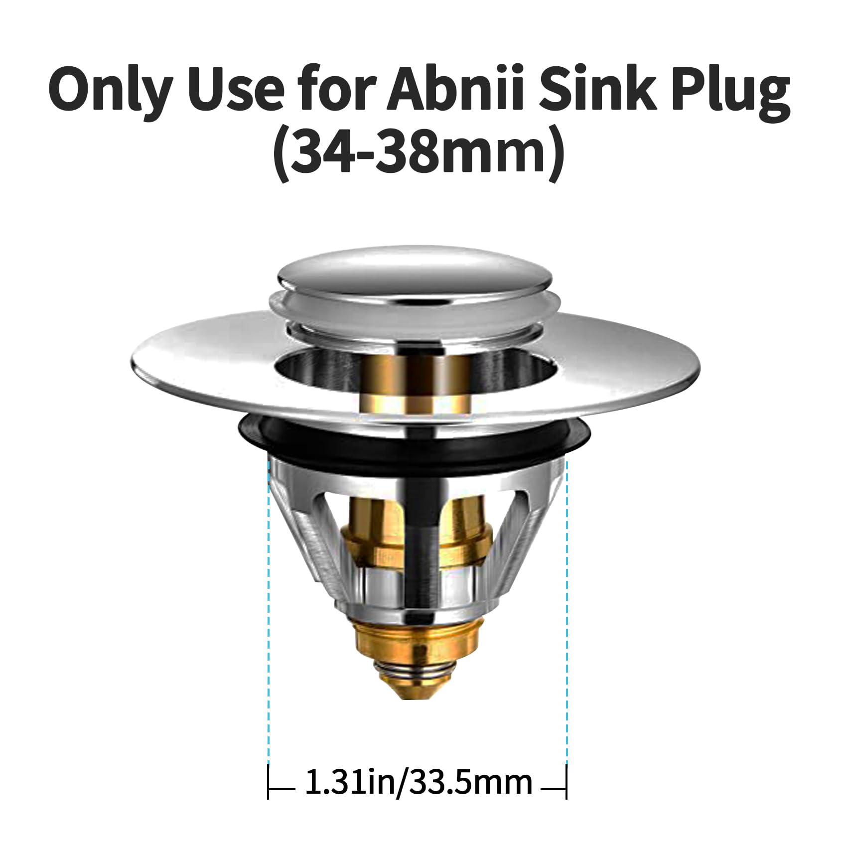 Replacement Gaskets for Abnii Sink Plug(34-38mm)