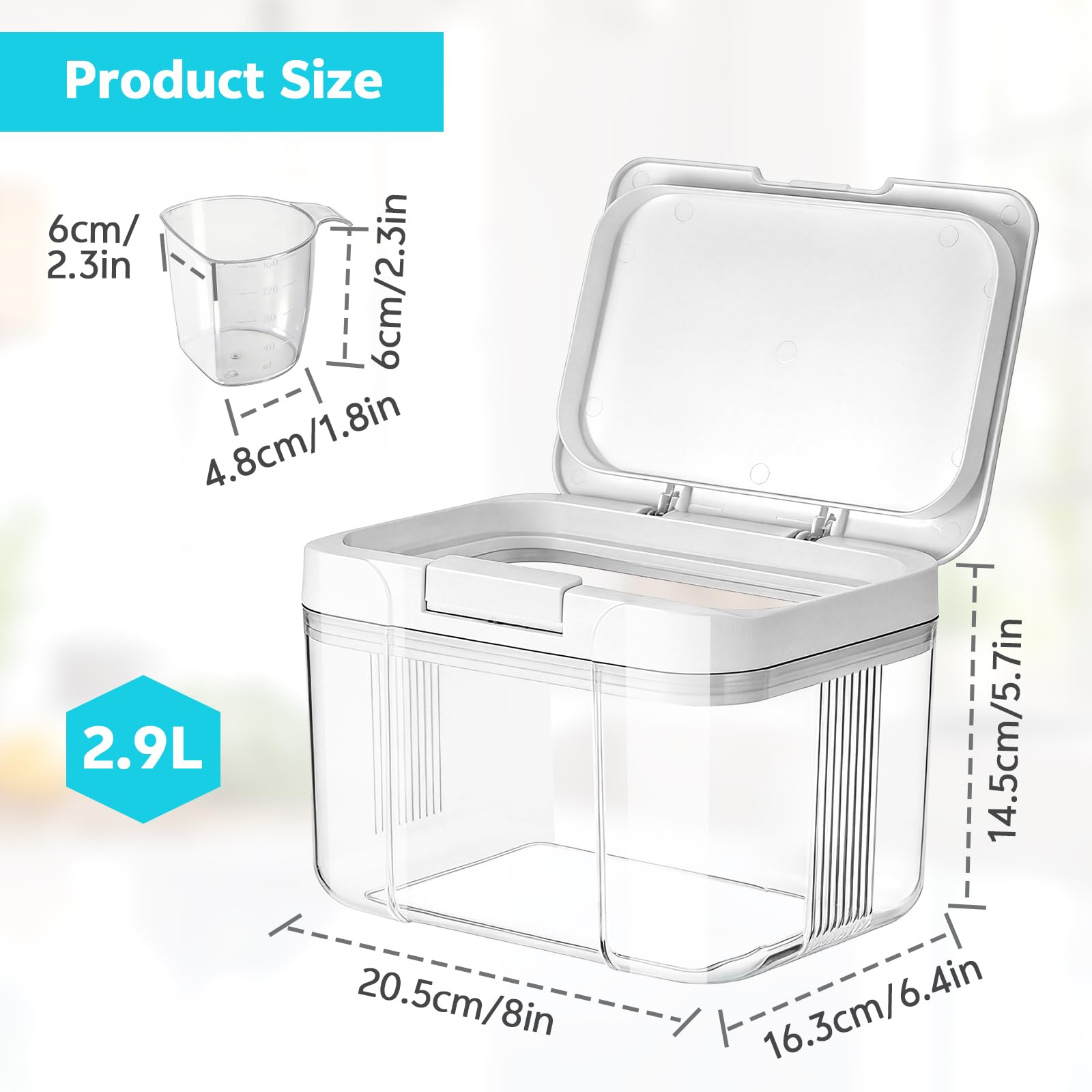 Yimomoyi Laundry Pods Container with Press-and-Pop Lid