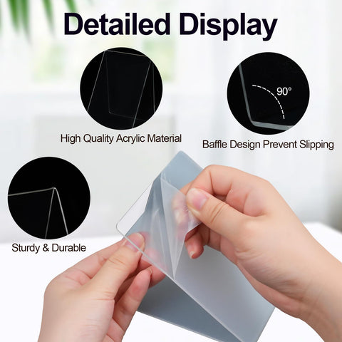 6 PCS Acrylic Book Display Stands, Transparent Display Stands
