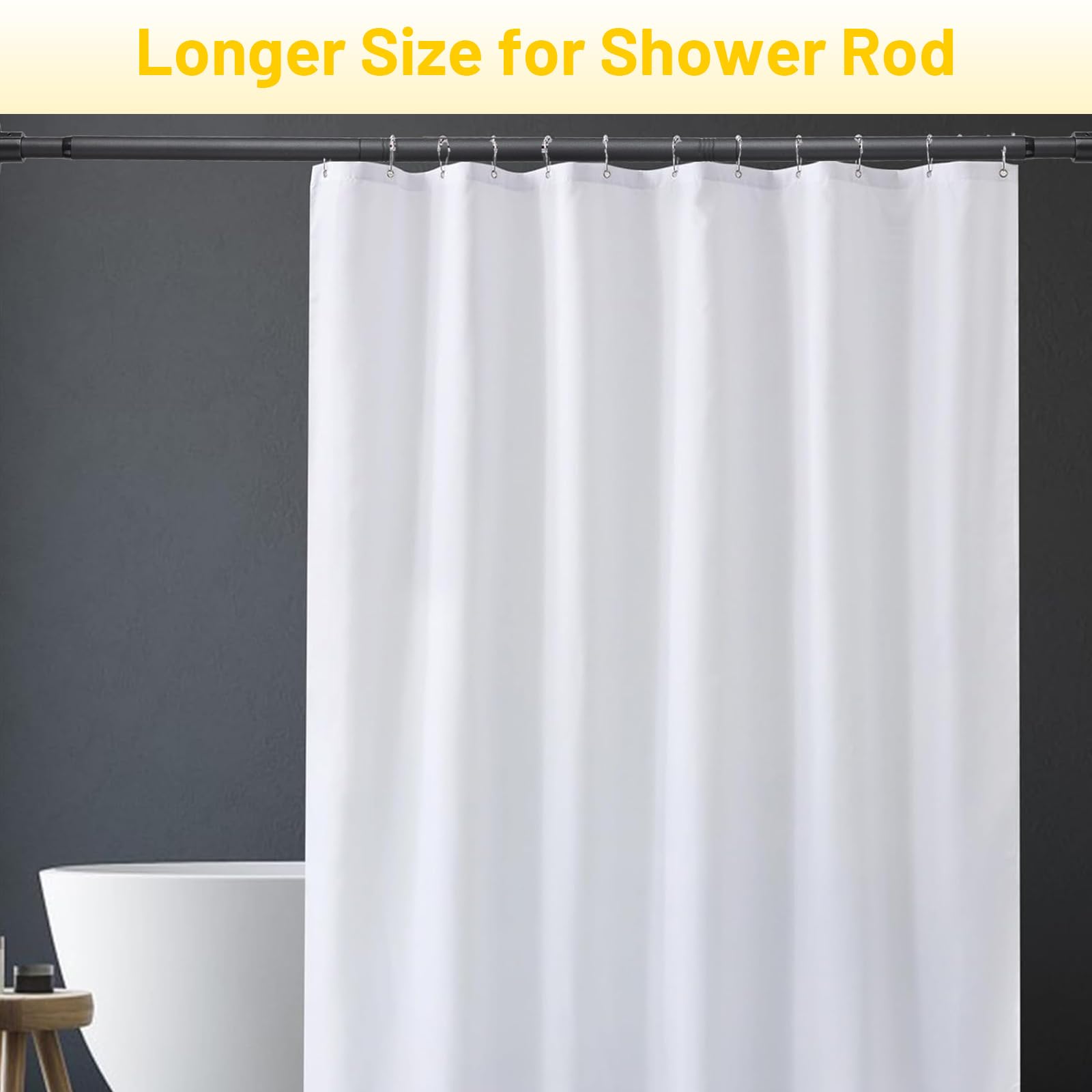 Black Wardrobe Rail,Extendable Clothes Rail 76-124cm,Heavy Duty Wardrobe Pole,25MM Diameter Stainless Steel Clothes Hanging Pole,Screw Fixing