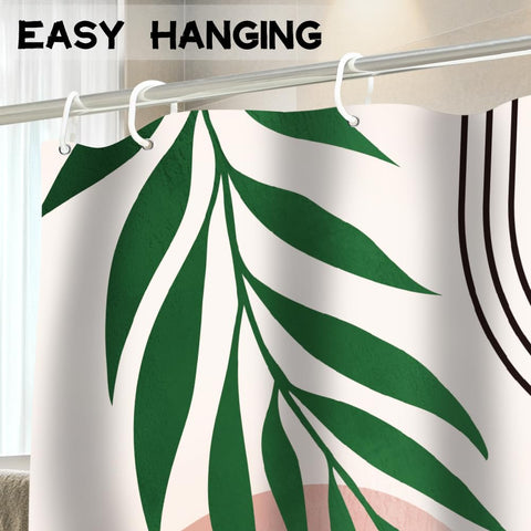 GLASSWINDS Abstract Boho Shower Curtain, Waterproof Fabric Bohemian Shower Curtains for Bathroom