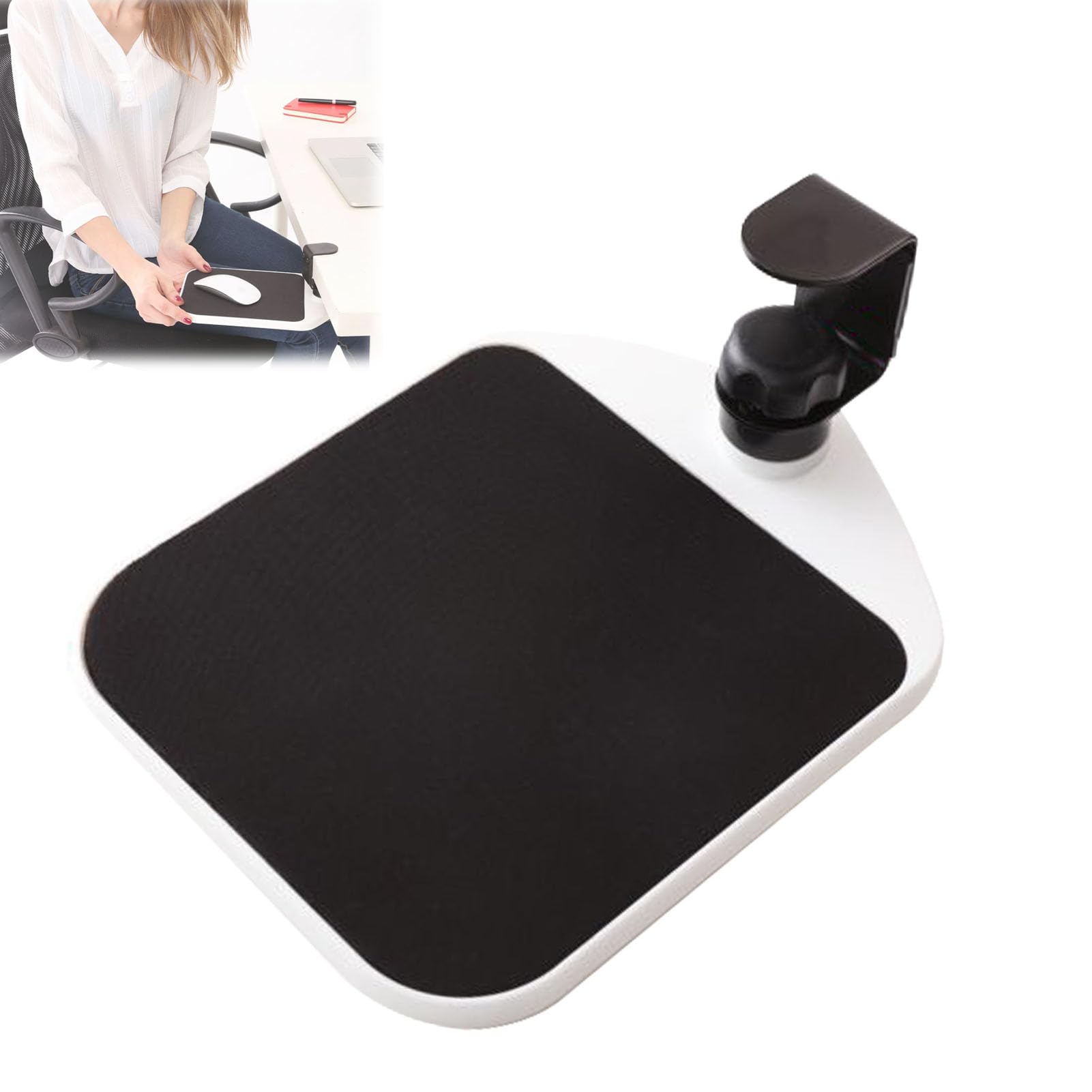 Mouse Tray Home Office Under Desk Clamp On Platform 360° Rotating Extension Board