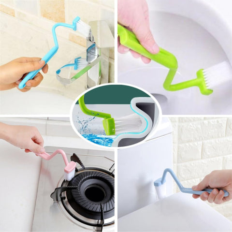 Crevice Cleaning Brush Under Rim Toilet Brush Toilet Edge Brush, 6 Pcs