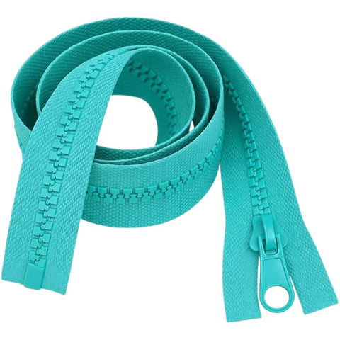 40" (101.5cm) Turquoise Chunky Zip - Heavy-Duty Open-Ended Separating