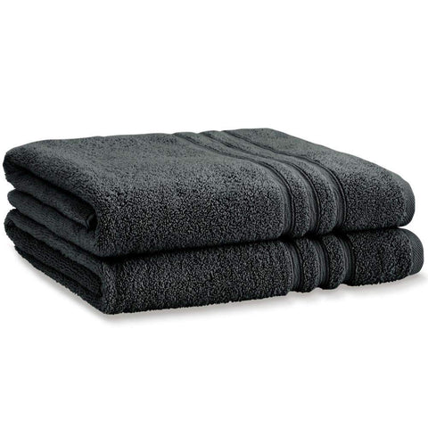Catherine Lansfield Zero Twist Cotton 70x120cm Bath Towel Charcoal Grey