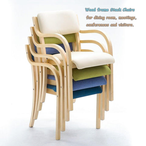 Solid Wood Dining Chairs with Arms Kitchen Chair Upholstered Living Room Armchair with Backrest Modern Office Leisure Lounge Reception Cafe Chairs