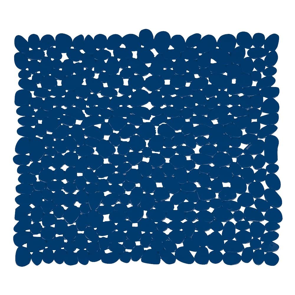 MSV "Pebbles Shower Mat, Dark Blue, 53 x 53 cm