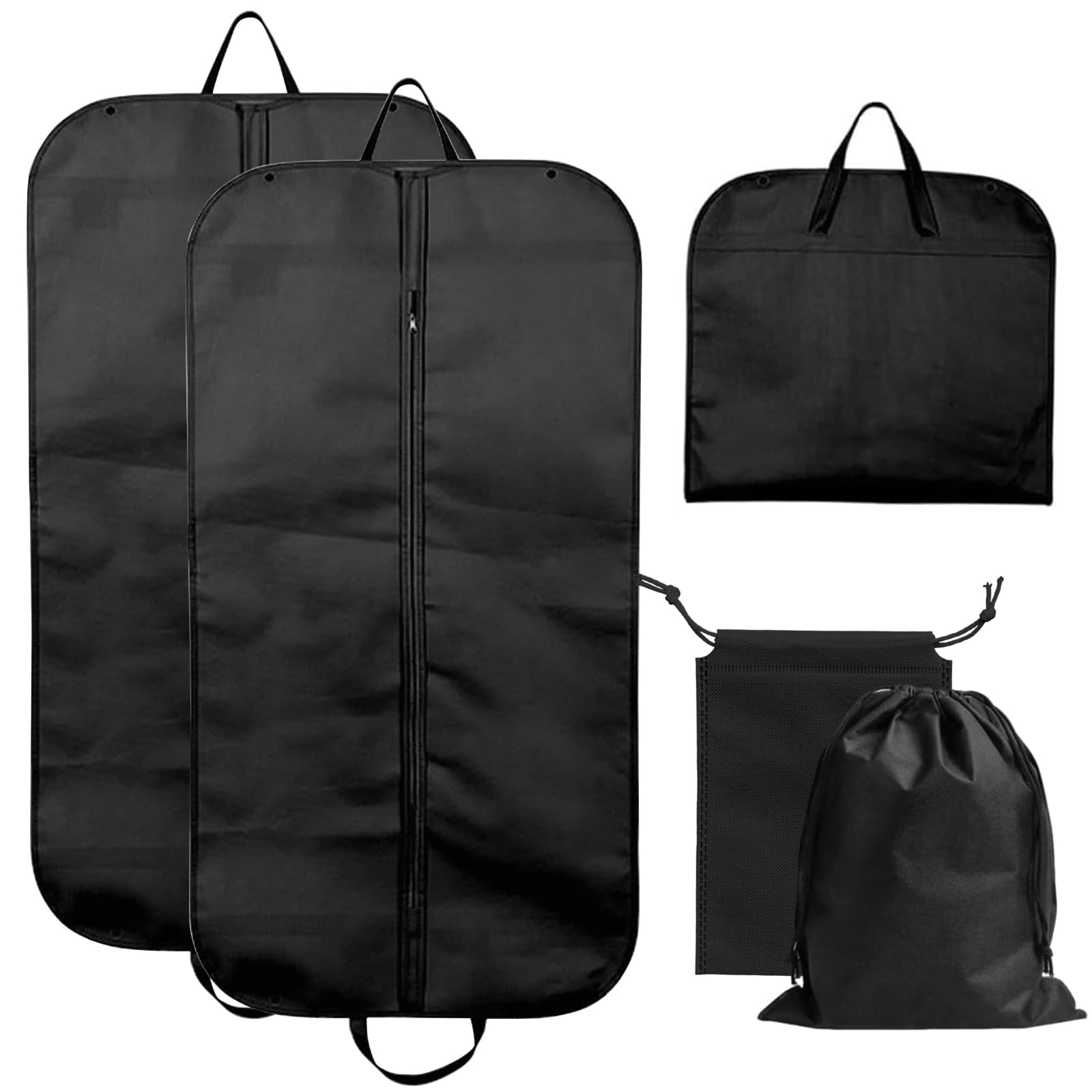 Suit Bags for Men, 2PCS Full Zipper Garment Bag, 60x120cm Suits Cover