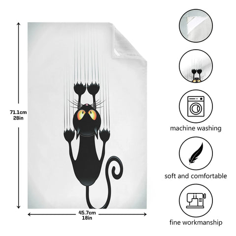 JUMBEAR Cat Paw Print Kitchen Dish Towel Soft Absorbent Reusable Dishcloths Hand Towel Tea Towels and Table Decoration Towels 28 x 18 Inch 1PCS
