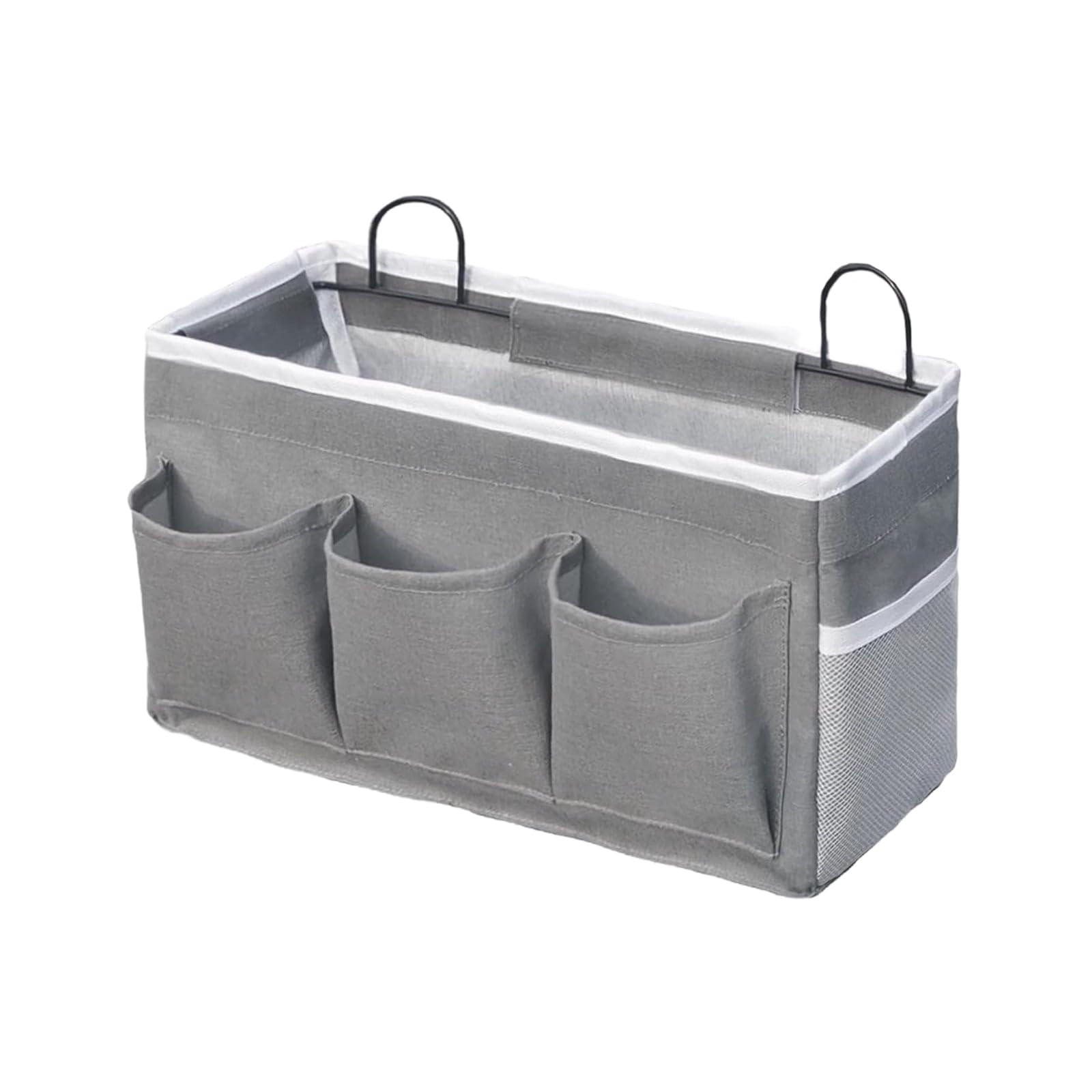 Eidoct Canvas Wall Hanging Organizer Bag with Hook, 3-pockets Storage Bag