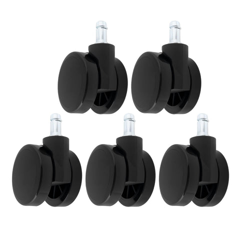 LT Easiyl 5PCS Soft Edge Casters Twin Wheel Non-Hooded