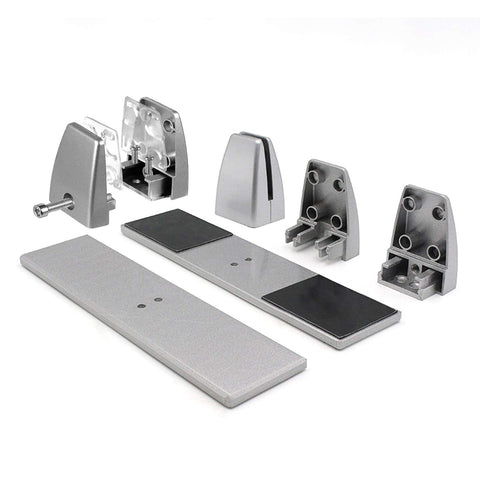 2 Pack Sneeze Guard Shield Base for Countertops, Stick On Heavy Duty Aluminum Partition Stand for Clear Acrylic Desktop Countertop Reception