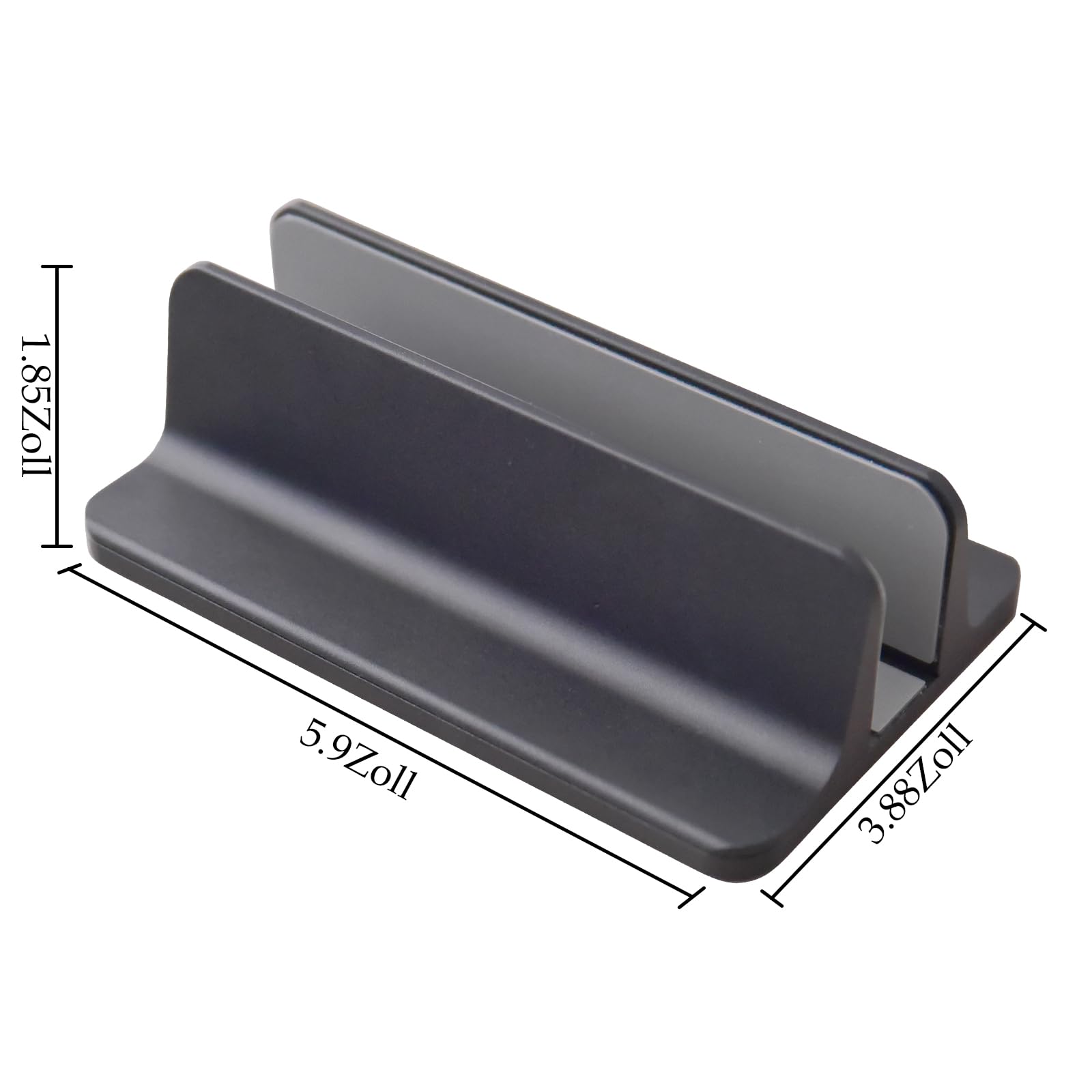 Willdone Vertical Laptop Stand, Aluminium Adjustable Notebook Stand, Space Saving Holder for MacBook Pro/Air, iPad, Samsung, Huawei, Surface, Dell