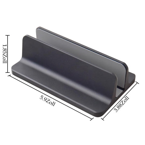 Willdone Vertical Laptop Stand, Aluminium Adjustable Notebook Stand, Space Saving Holder for MacBook Pro/Air, iPad, Samsung, Huawei, Surface, Dell
