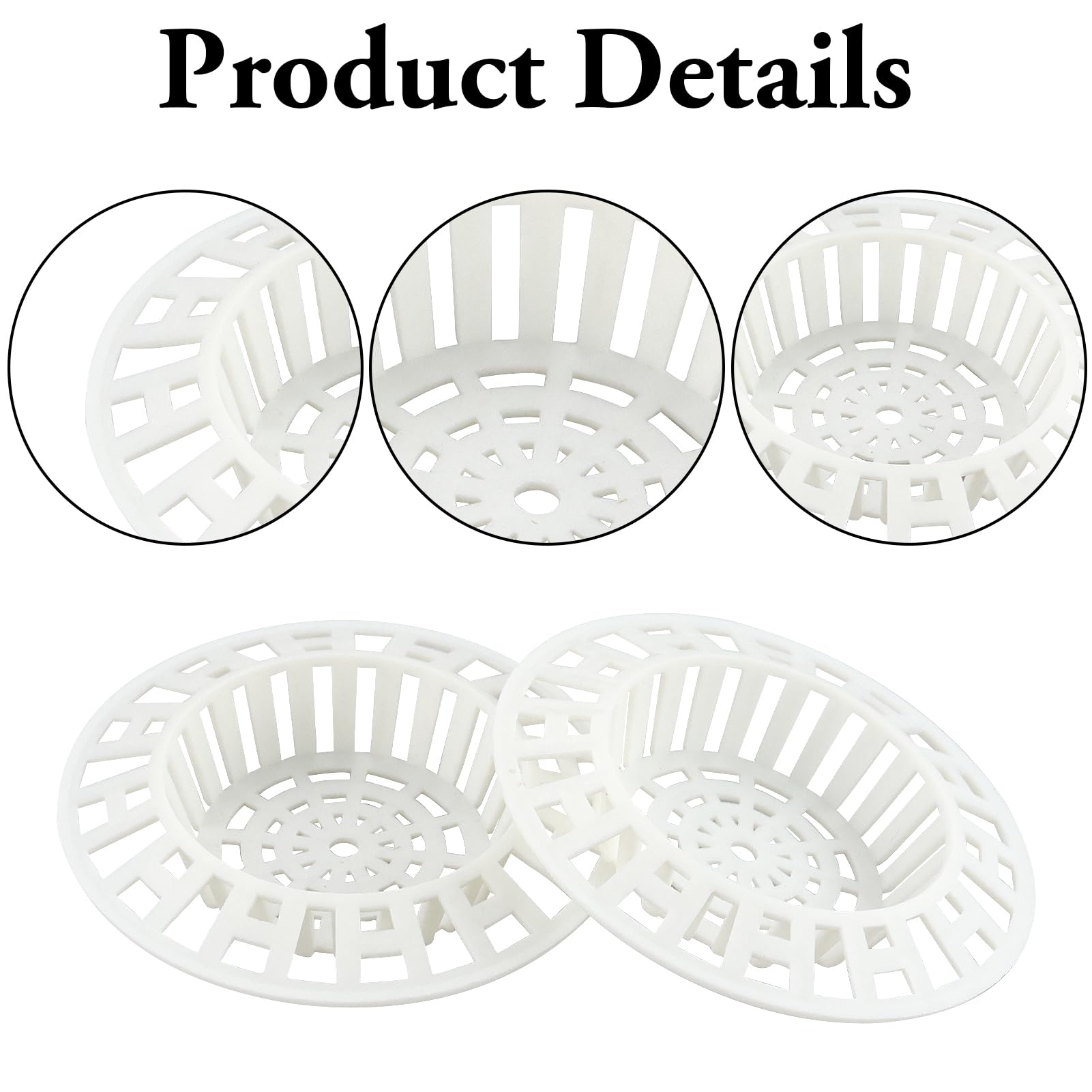 2 Pcs Plastic Sink Strainer, White Drain Hair Catcher Hair Plug Hole Plastic Lightweight Sink Filter Hair Trap Catch Waste Filter Plug Drain Filter