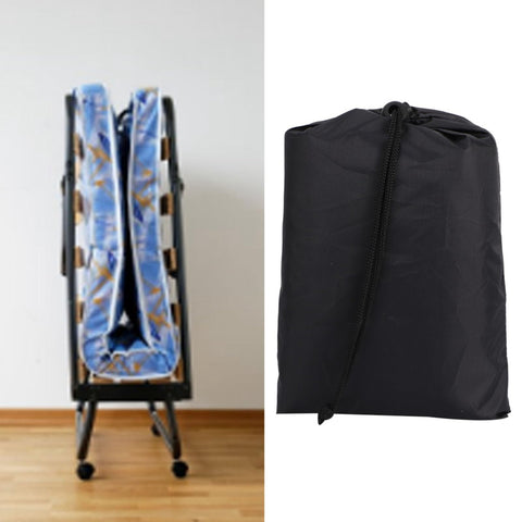 SEAFRONT Folding Bed Storage Cover Black Waterproof Dustproof Indoor Outdoor Portable Easy Storage (85 * 33 * 107cm)