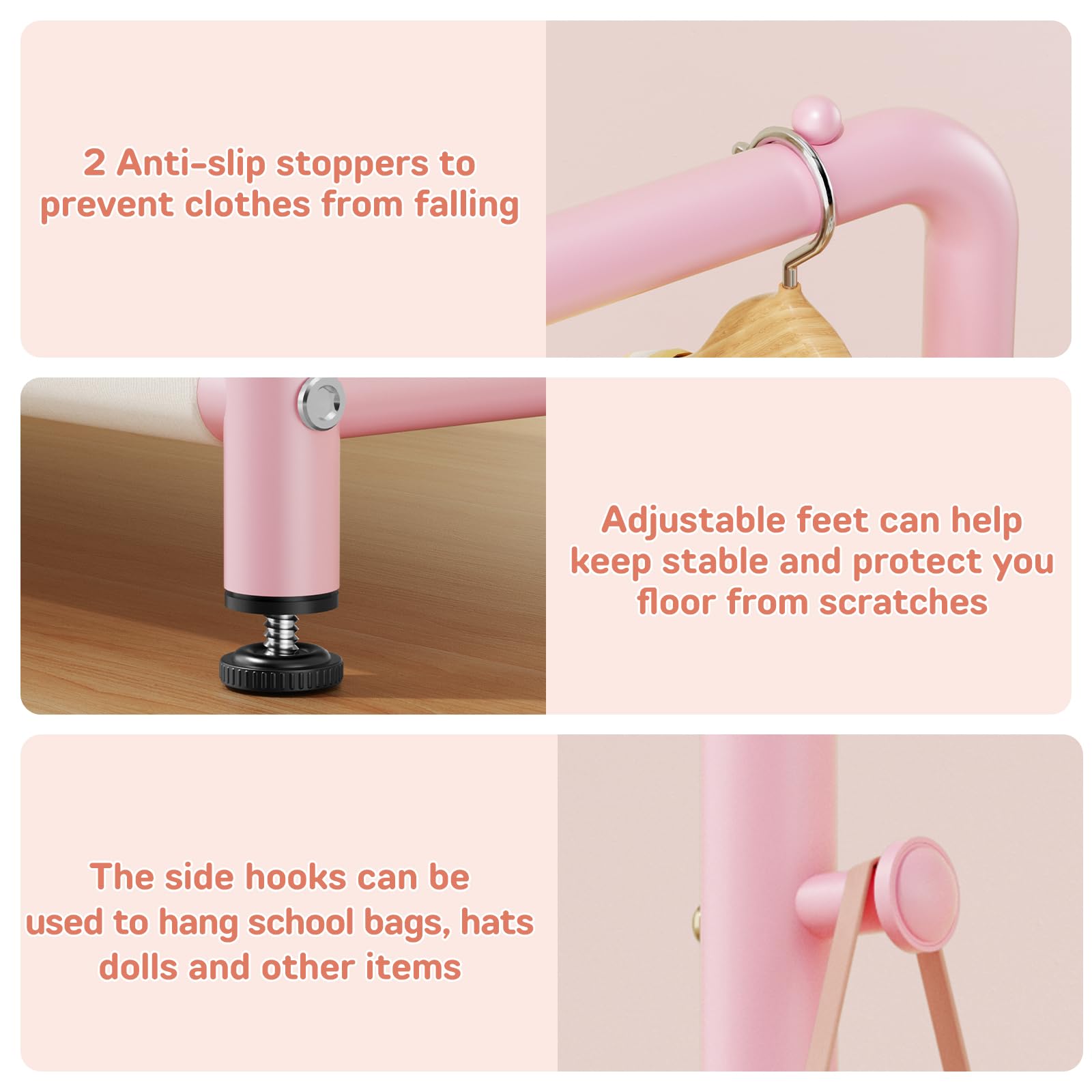ZHKINGGS Kids Clothes Rail with Storage Shelf, Kids Dress Up Rail