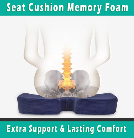 SAIF Seat Cushion, Hip Support, Heat Sensitive & Durable Memory Foam Sitting zipper Desk Chair Cushion for Office