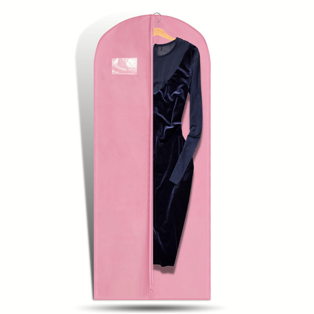 Hoesh UK Women Pink 72 Inches Breathable Bridesmaids Long Zip Wedding Gown Dress Travel Storage Garment Cover Bag
