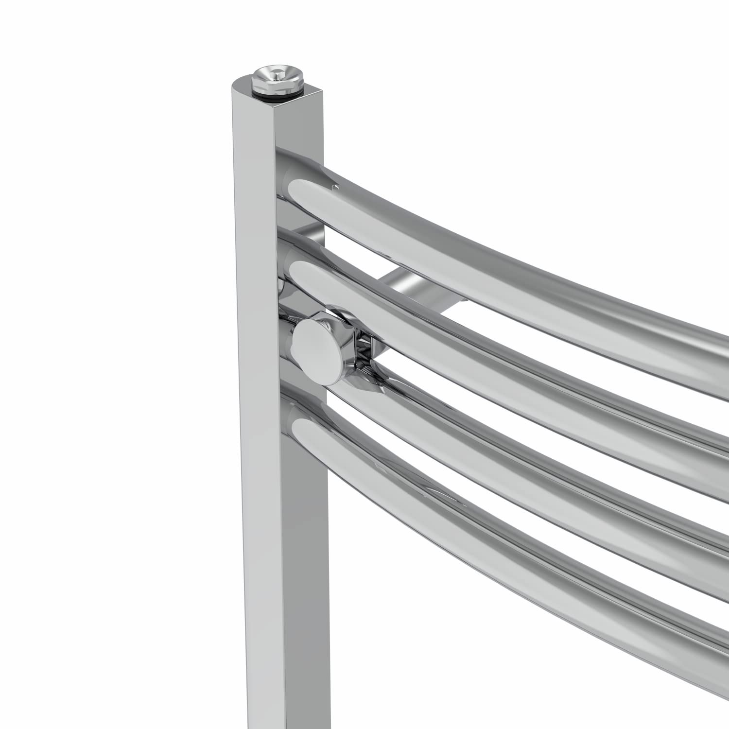 Warmehaus Curved Heated Towel Rail Chrome Radiator 1400x500mm