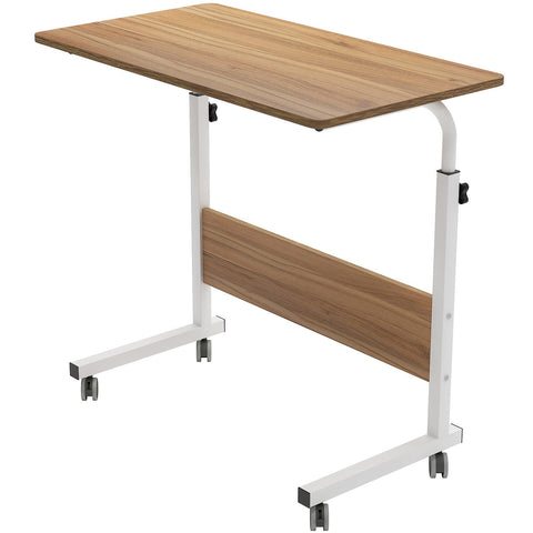 sogesfurniture Laptop Table Height Adjustable, Mobile Laptop Stand Coffee Table Side Table, portable Laptop Desk Tray for Sofa, Bed, Balcony, Garden