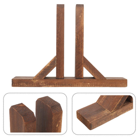 ABOOFAN Wooden Screen Base Room Divider Stand 13.58 inch Solid Freestanding Fence Panel Support Bracket Detachable Wooden Stand for Indoor and