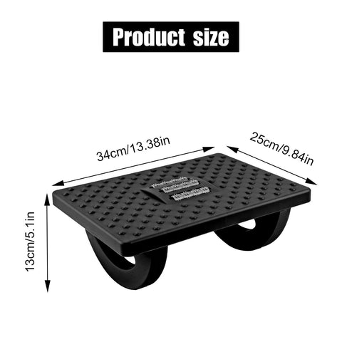 Rocking Foot Rest Under Desk, Ergonomic Foot Stool Under Desk with Massage Rollers Non-Skidding Detachable Footrest for Office Home Travel