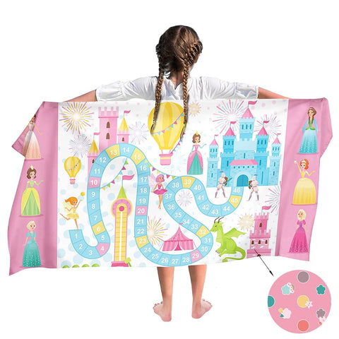 Ulticool Microfibre Children's Towel 140 x 70 cm - Beach Game Princess Unicorn - Lightweight Travel Towel Quick-Drying Bath Towel Beach Towel