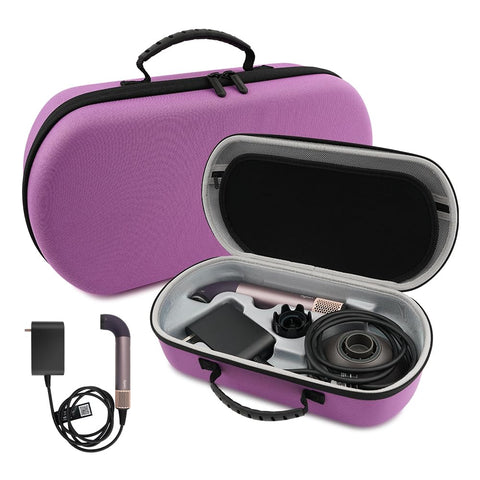 XINGFUDAO Carrying Case Compatible with Dyson Supersonic R Hair Dryer, Hard Travel Bag Compatible with Dyson Supersonic R Accessories (Purple)