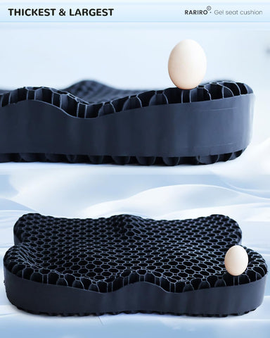Double-Layer Honeycomb Gel Seat Cushion, Pressure Relief for Long Sitting