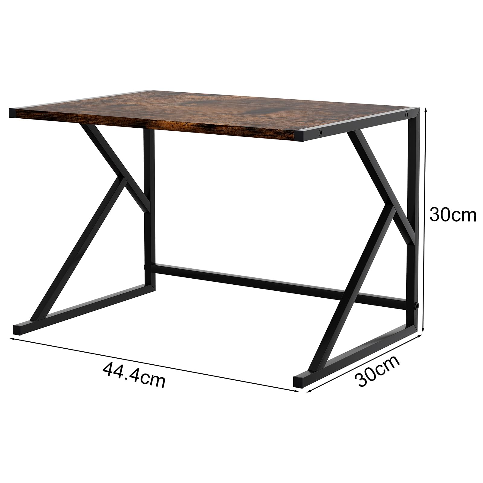 EasyPAG Metal Wood Desktop Printer Stand,Office Storage Shelves for Printer & Fax,Desk Organiser for Home,Brown