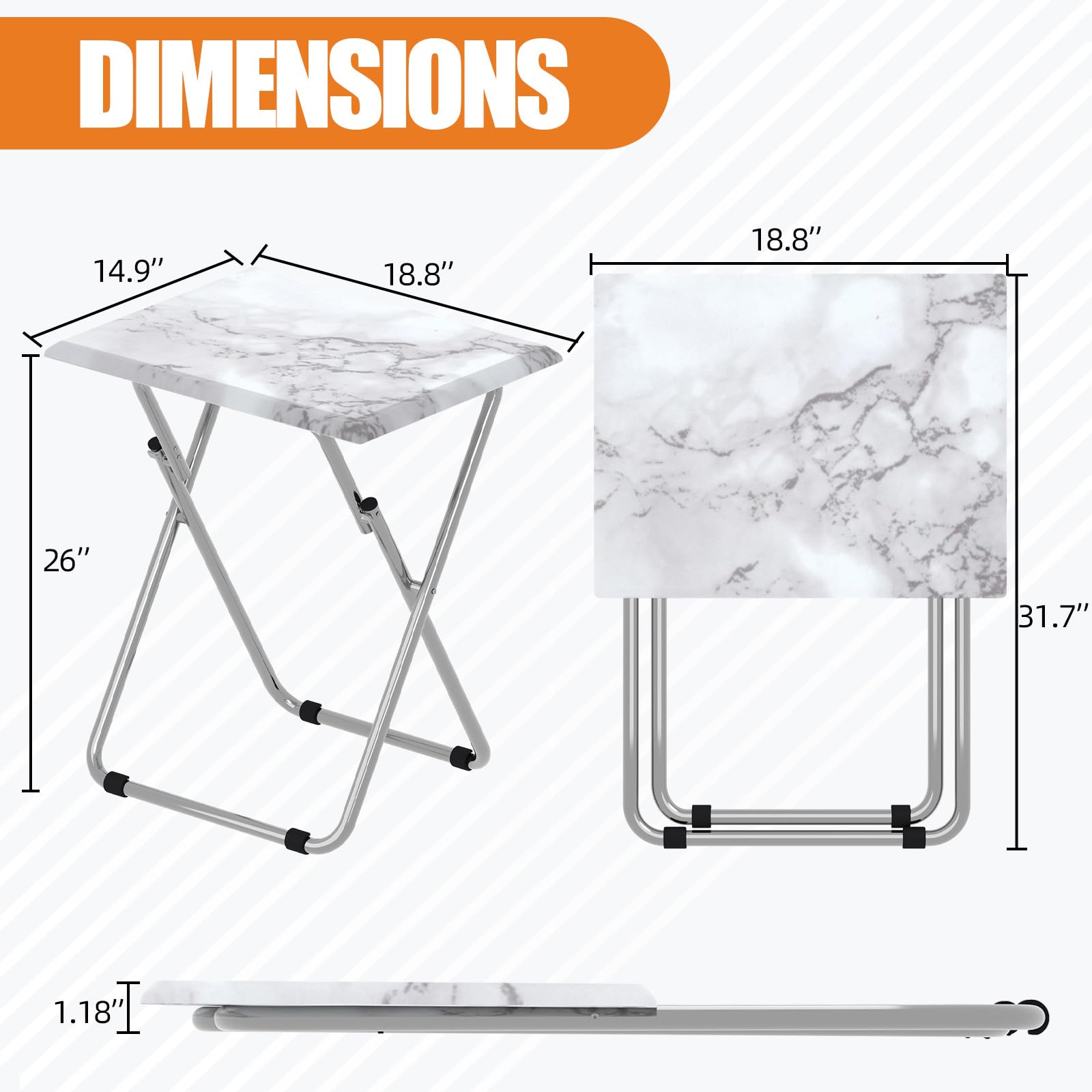Garden 4 you Small Folding Table, Side Folding Coffee Table, TV Snack Tray Tables, Sofa Laptop Desk, Outdoor Camping Tables, EndTable, SofaTable