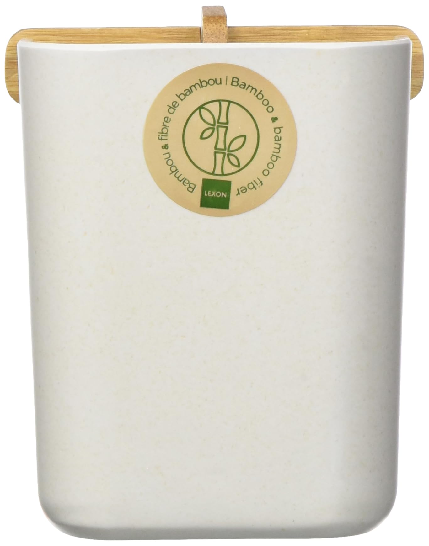 Lexon LH39W8 Bamboo Toothbrush Holder, White, 8.5 x 8.5 x 10.5 cm