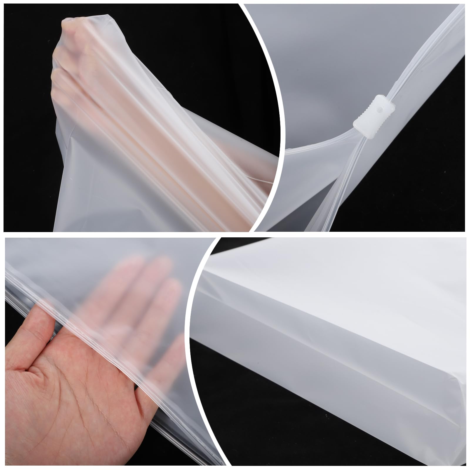 40 Pcs Clear Storage Bags, Reusable Travel Clothes Bags, 40 x 30 CM