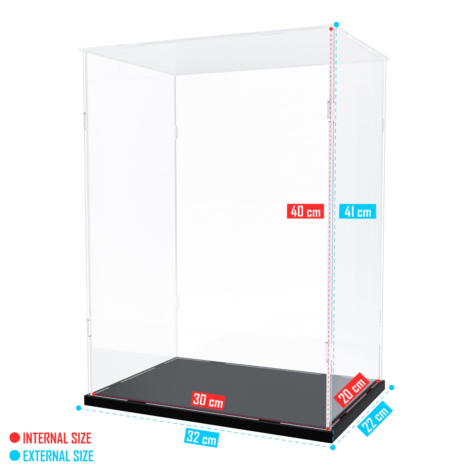 Nynelly Acrylic Display Case for Lego Optimus Prime 10302 for Lego C3PO 75398 Models Figures - Assemble Dustproof Thickened Clear Display Box Cabinet