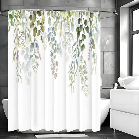 ruitao Shower Curtain, Mould Proof Resistant and Waterproof Washable Polyester Fabric with 12 Hooks, Quick Dry, Shower Curtain for Bathroom