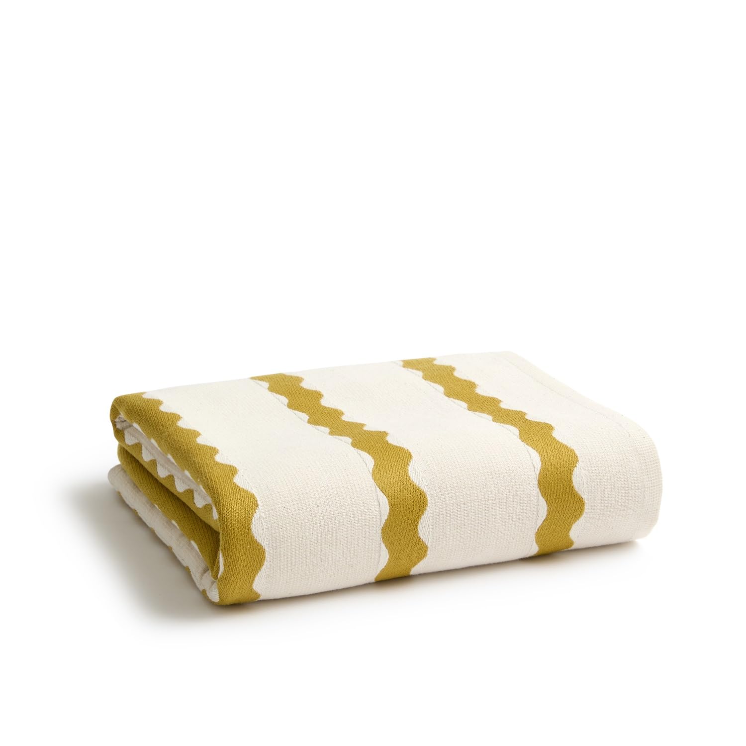 Christy Take Away Beach Towel | 160 cm x 90 cm | Large 340 GSM| Sand Free | 88% Cotton and 12% Polyester | Ochre Yellow