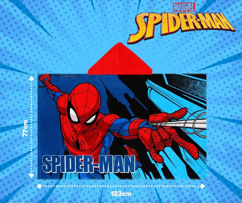 SPIDER-MAN Marvel Hooded Towel Kids Poncho Avengers boys Bath Towel Large Childrens Beach Wrap