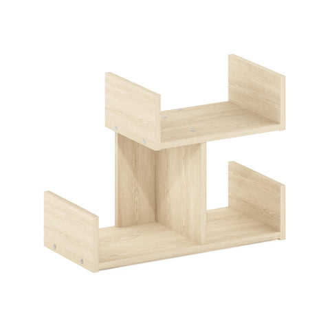 Furinno Desktop Storage Organizer, Engineered Wood, Bauhaus Oak, 3 compartments