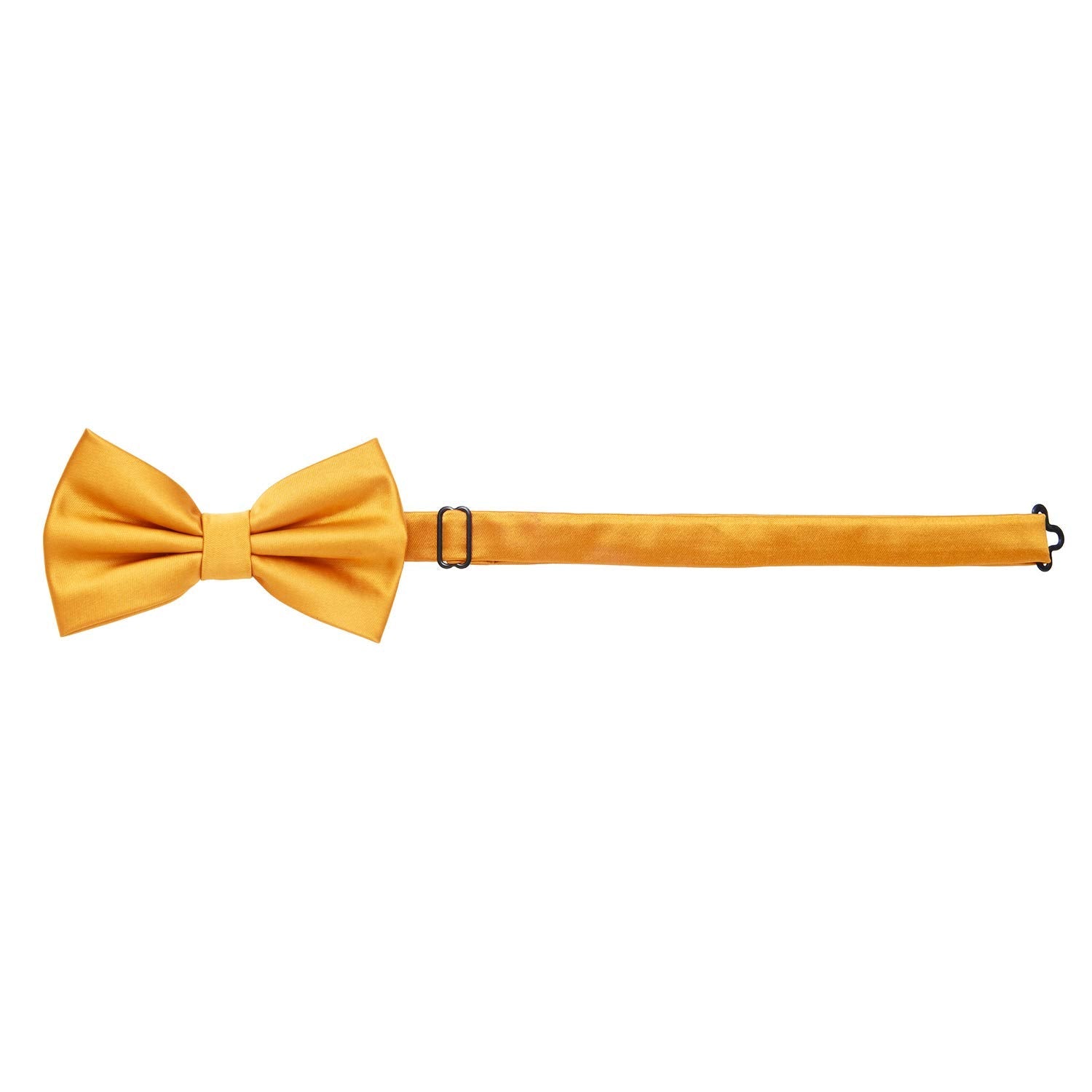 MASADA bow tie yellow - men's accessory in silk-look, continuously adjustable, handmade with hook closure - 12 x 6 cm