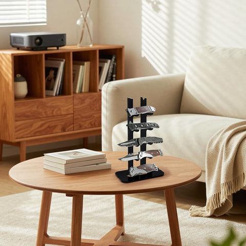 UNICRAFTALE 1 Set 5-Tier Acrylic Knife Display Stand Pocket Knife Holder for EDC
