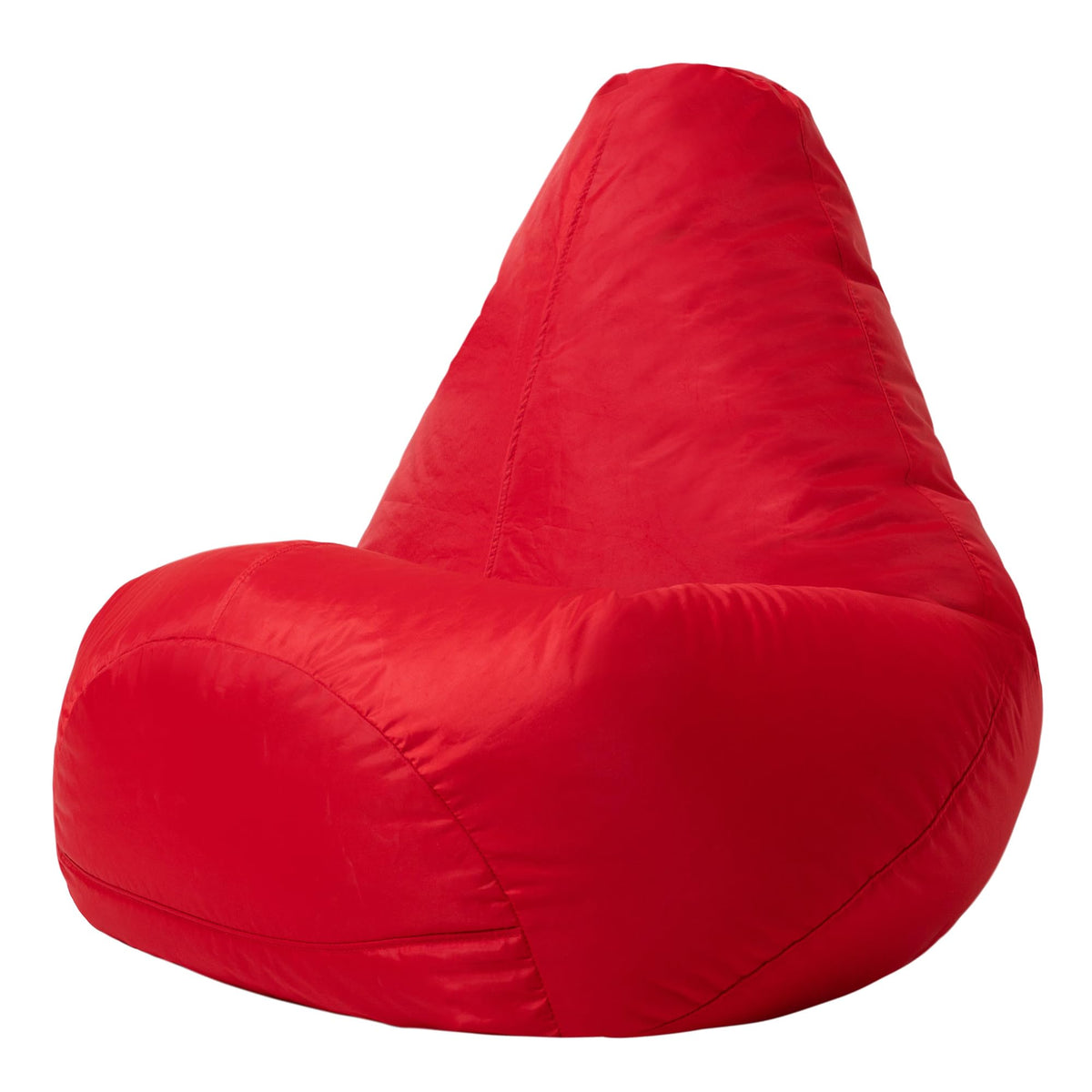 Bean Bag Bazaar High Back Recliner Bean Bag Chair, Red, Indoor Outdoor Beanbag, Water Resistant Fabric, Large Beanbag with Filling Included