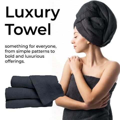 Dolce Vari 10-Piece 100% Egyptian Cotton Towel Set - Luxurious 500GSM Soft Towels, Highly Absorbent & Extra Large - 4 Face, 4 Hand, 2 Bath Towels