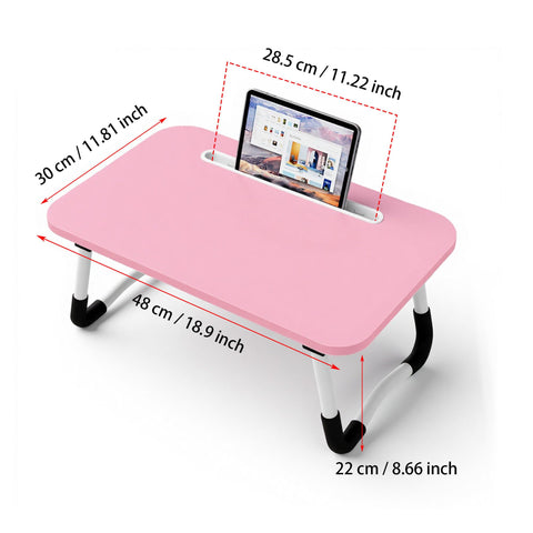 Small Laptop Bed Desk - Lap Desk 48 x 30cm for Breakfast Tray Table, Eating, Reading, Writing, Working, Laptop Stand for Bed, Sofa, Office and Home