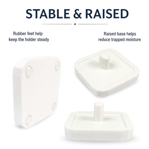 Electric Toothbrush Holder Stand Compatible with Oral-B – Single (Matte Ivory White, Single)
